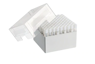 艾本德儲存盒 9 × 9, 可放置 81  個螺旋蓋（凍存）管， 4  –  5  mL，2  件，高 102  mm，4  英寸，聚丙烯材料，可耐受最低 -86  °C，可高溫高壓滅菌，帶蓋子并具有
