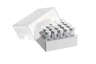 艾本德儲存盒 5 × 5, 可放置 25  個螺旋蓋管，5  mL，2  件，高 76  mm，3  英寸，聚丙烯材料，可耐受最低 -86  °C，可高溫高壓滅菌，帶蓋子并具有數(shù)字字母標(biāo)識
