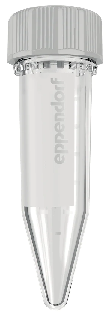 艾本德Eppendorf Tubes? 5.0 mL 帶螺旋蓋, 5.0 mL, 無菌、無熱原, 無RNase和DNase, 無DNA, 無色, 200 個 (2 包 × 100 個)貨號 00301