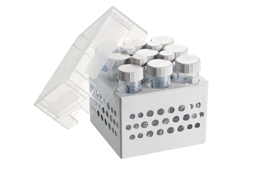 艾本德儲存盒 3 × 3, 可放置 9  個 50  mL 試管和 4  個 15  mL 試管，2  件，高 127  mm，5  英寸，聚丙烯材料，可耐受最低 -86  °C，高溫高壓滅菌，帶蓋子