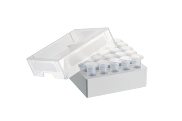 艾本德儲存盒 5 × 5, 可放置 25  個試管，5  mL，4  件，高 64  mm，2.5  英寸，聚丙烯材料，可耐受最低 -86  °C，可高溫高壓滅菌，帶蓋子并具有數(shù)字字母標(biāo)識