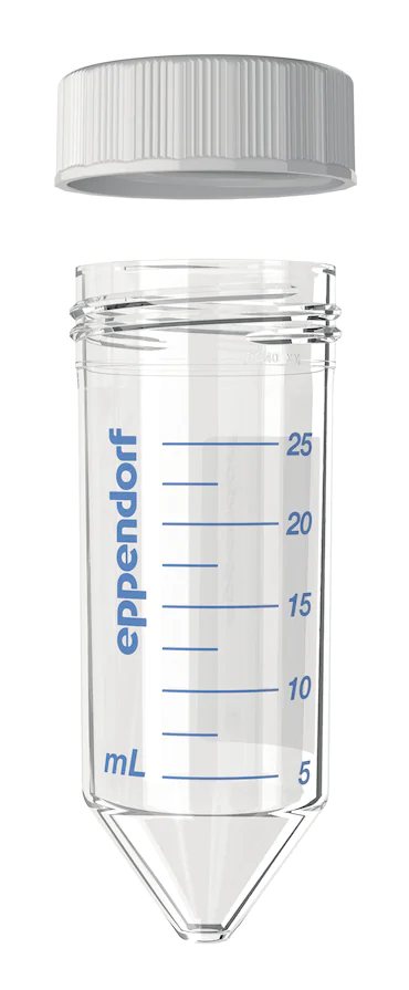 艾本德Eppendorf Conical Tubes 25 mL 帶螺旋蓋, 25 mL, 啟動套裝，4  個單離心管架，6  個轉子適配器，轉子孔可容納 50  mL 錐形管, PCR 潔凈級, 無